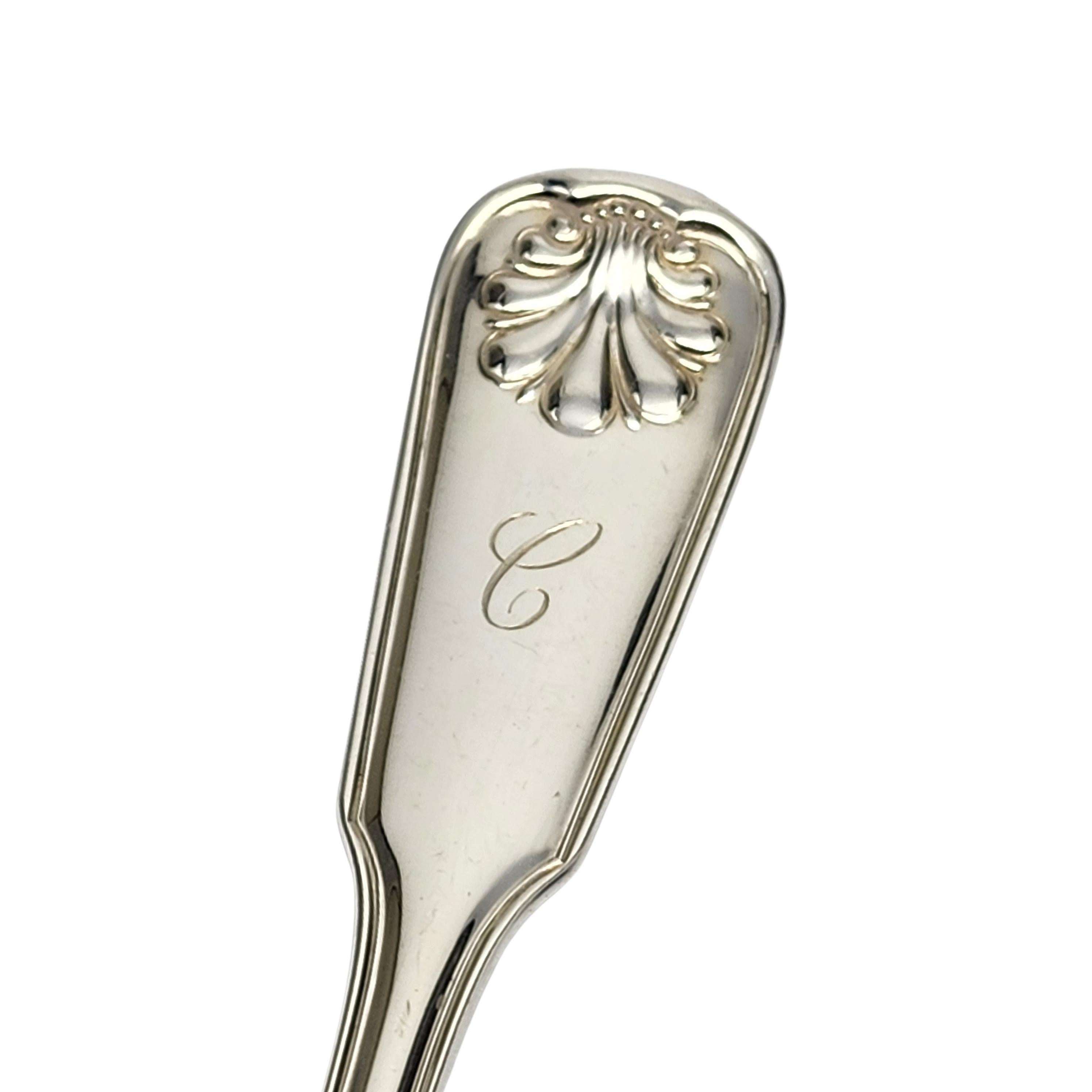 Tiffany & Co Shell Thread Sterling Silver Vegetable Serving Spoon w/mono #15394 1