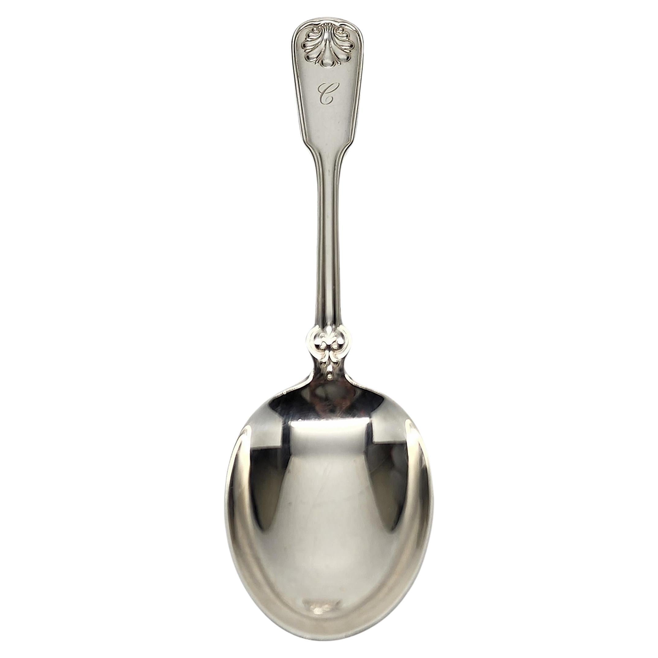 Tiffany & Co Shell Thread Sterling Silver Vegetable Serving Spoon w/mono #15394