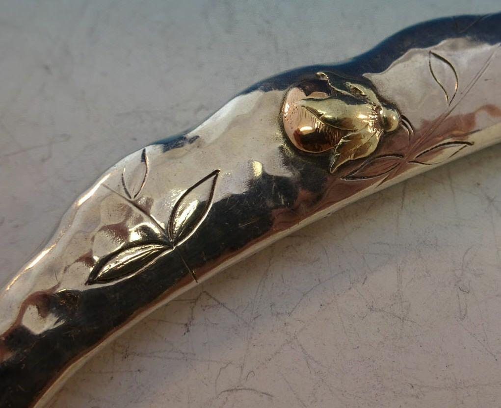 Tiffany & Co. Shiebler Sterling Silver Paper Knife Mixed Metals Bird 1