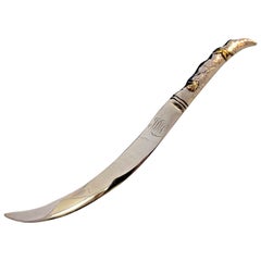 Tiffany & Co. Shiebler Sterling Silver Paper Knife Mixed Metals Bird