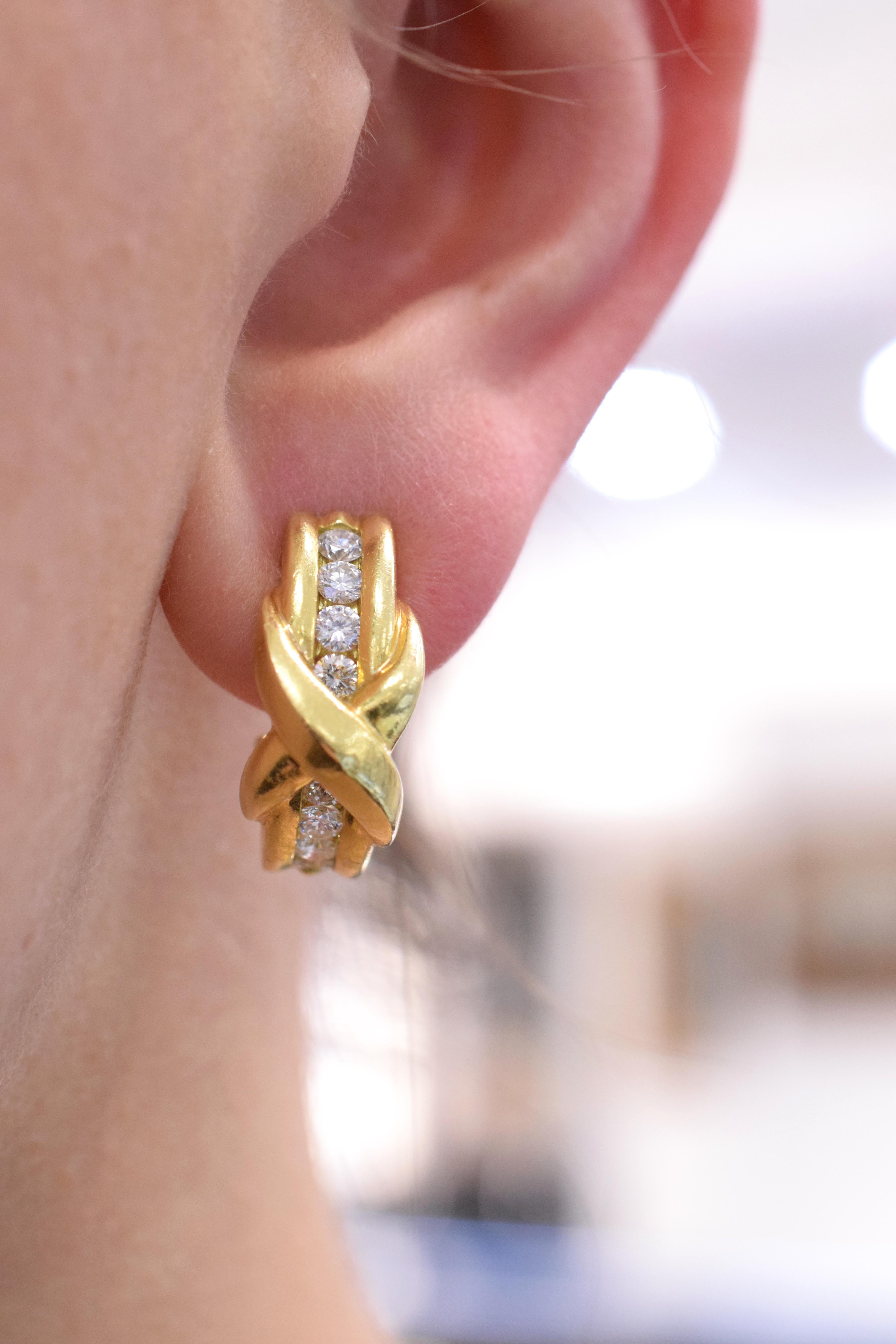 Tiffany & Co.X Collection Collier et boucles d'oreilles en or et diamants Excellent état - En vente à New York, NY