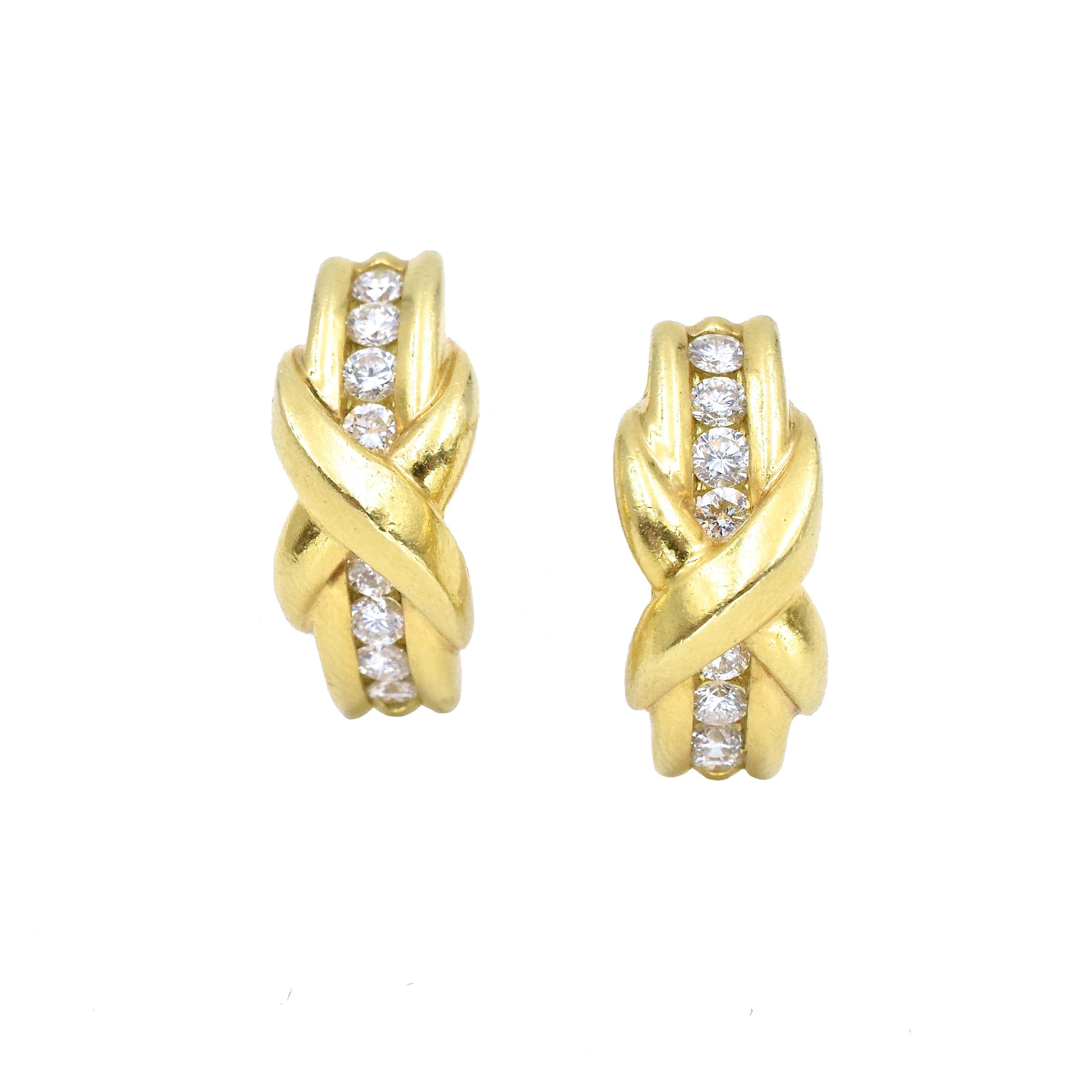 Tiffany & Co.X Collection Collier et boucles d'oreilles en or et diamants en vente 1