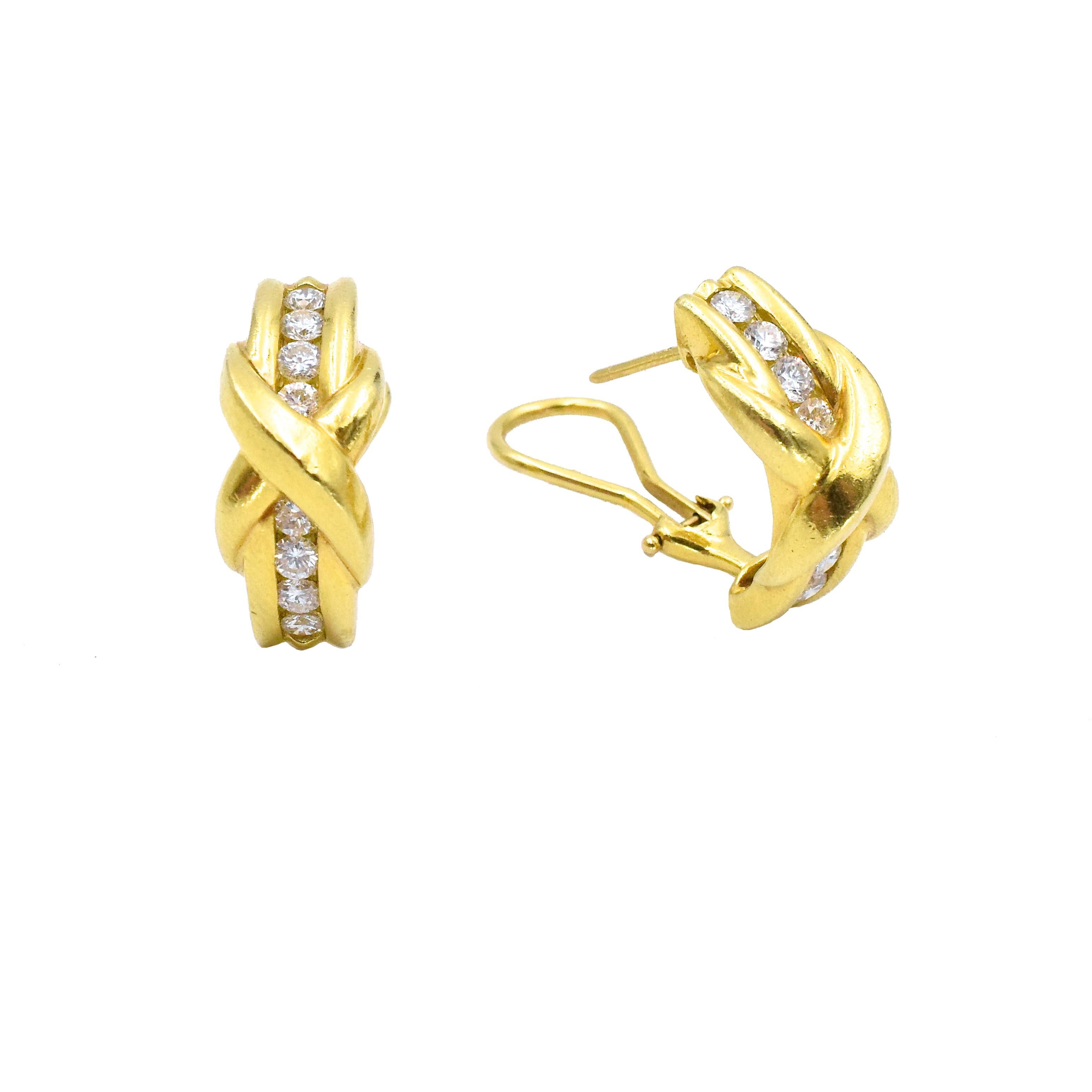 Tiffany & Co.X Collection Collier et boucles d'oreilles en or et diamants en vente 4