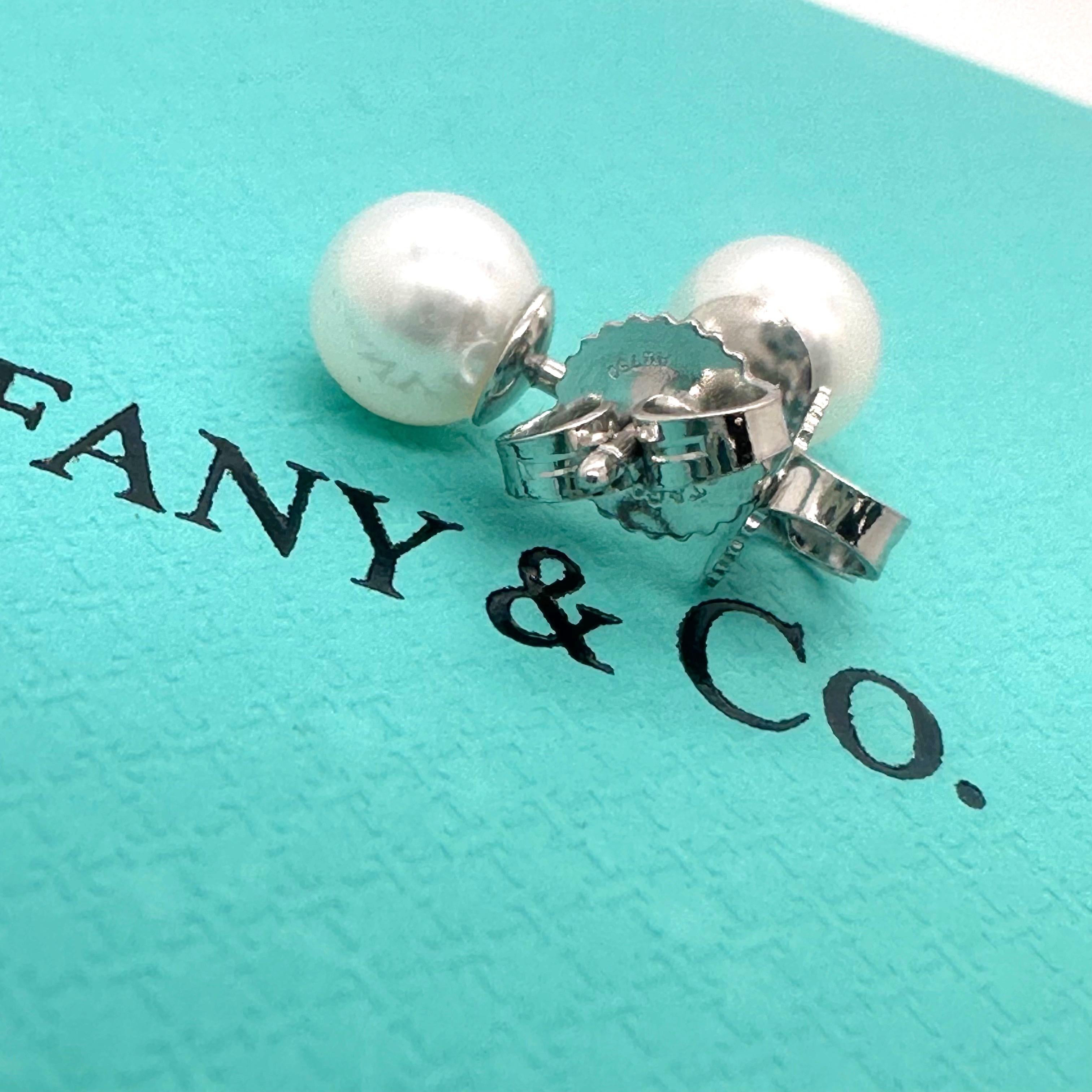 Tiffany & Co. Signature Pearls Stud Earrings in 18k White Gold 8
