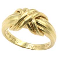 Tiffany and Co. 18 Karat Yellow Gold T Ring For Sale at 1stDibs ...