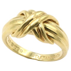 Tiffany & Co. Signature X 18 Karat Yellow Gold Band Ring