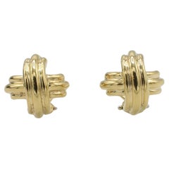Tiffany
Co. Signature X 18 Karat Yellow Gold Earrings Tiffany
Co. Signature X 18 Karat Yellow Gold Earrings