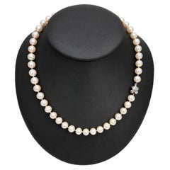 Tiffany & Co. Signature X Akoya Cultured Pearl Necklace, 18k White Gold