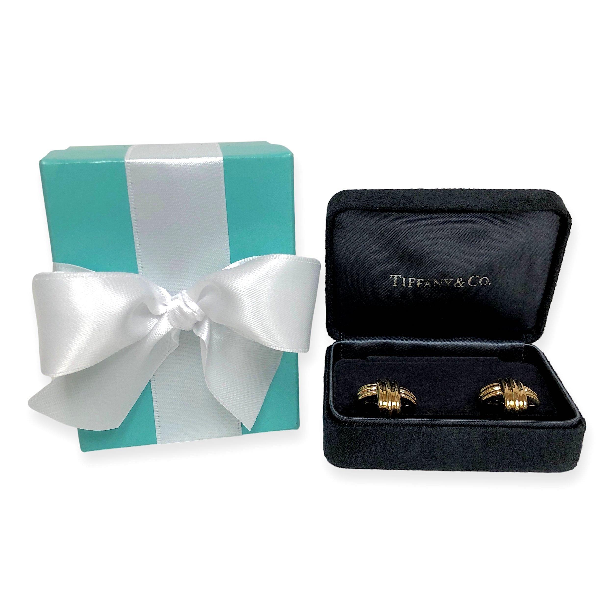 Tiffany & Co Signatur X Clip-Ohrringe 18K Gelbgold 19mm Medium Größe 2