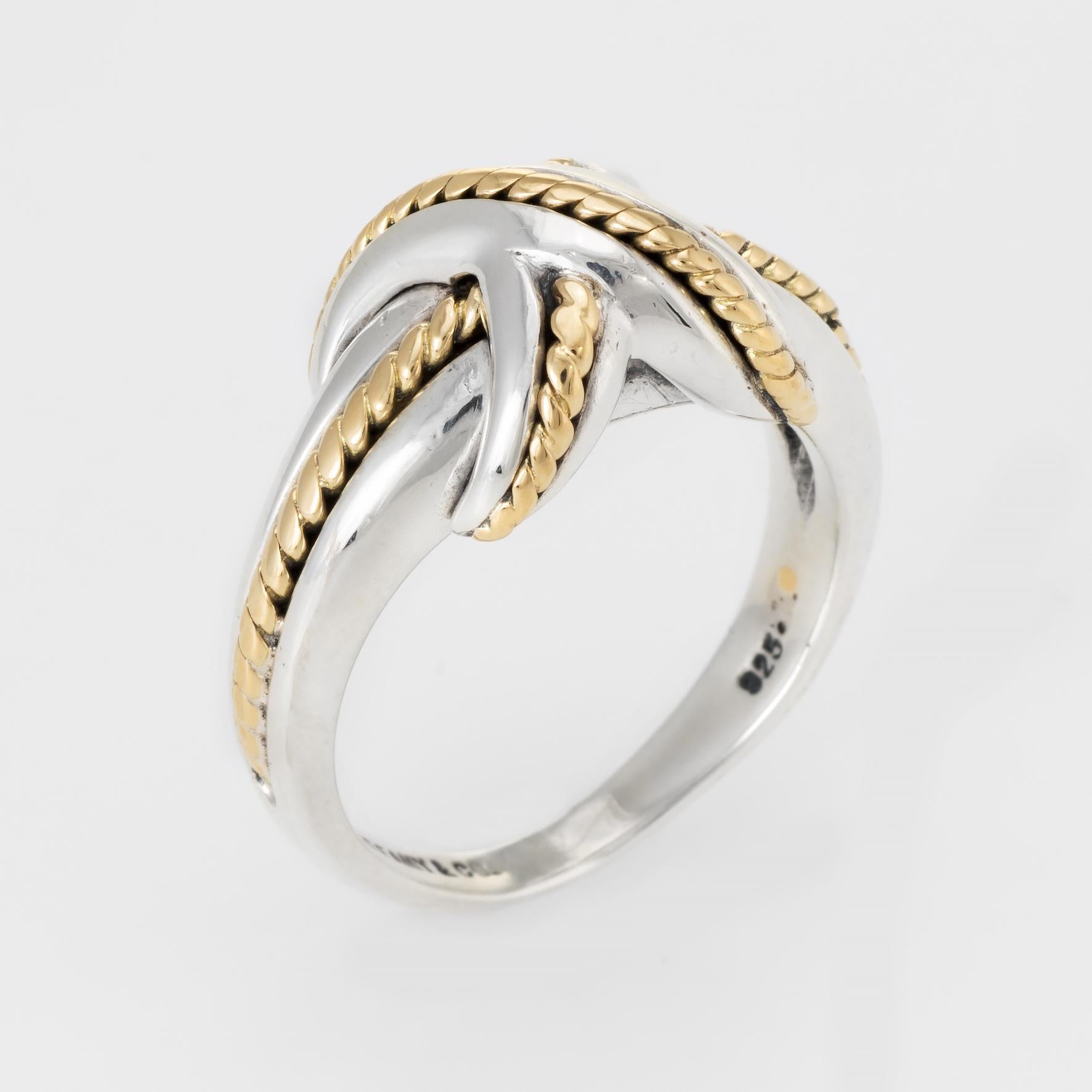 Finely detailed Tiffany & Co signature 'X' ring, crafted in 925 sterling silver and 18 karat yellow gold. 

The ring is in very good condition. Light wear evident to the top of the ring. 

Particulars:

Weight: 7.8 grams

Stones:  N/A 

Size &