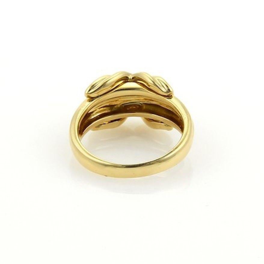 TIFFANY & CO Signature X Crossover Ring
Style:  Dome Ring
Metal:  18k Yellow Gold
Size:  7.75 - sizable
Width:  10 mm
Hallmark:  TIFFANY&CO 750 ©1990
Includes:  T&C Jewelry Pouch