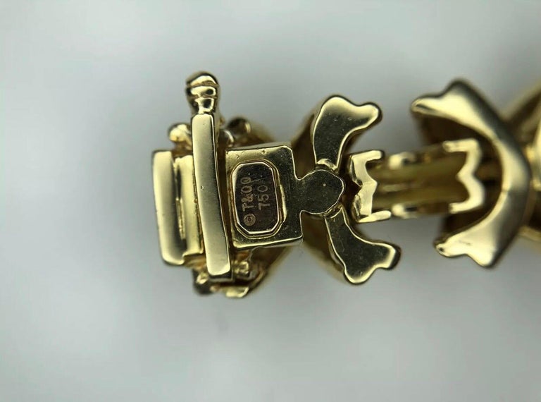 Tiffany and Co. Signature X Design Bracelet in 18 Karat Yellow Gold For ...