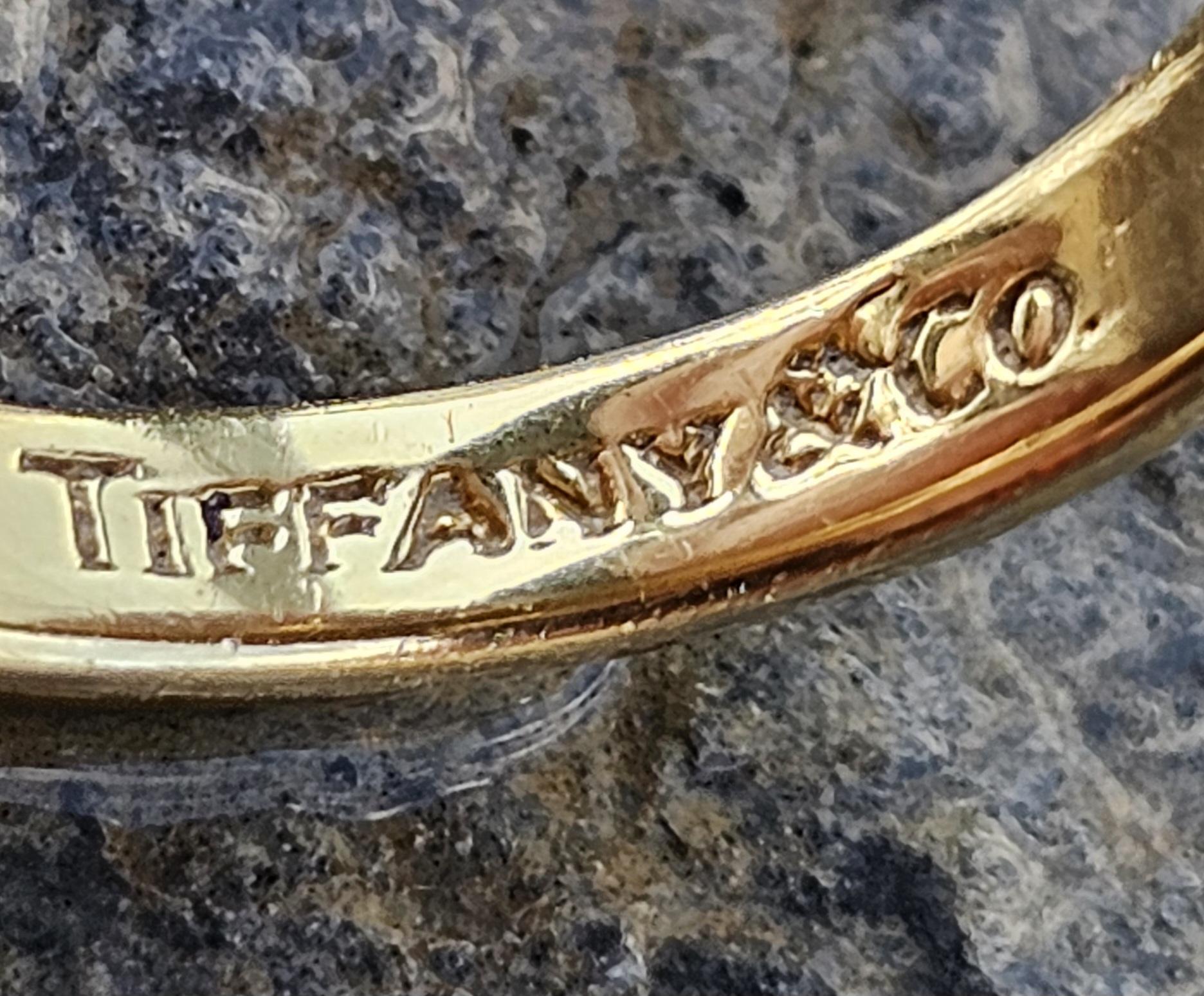 Tiffany & Co. Signature X Diamond Ring Band 18k Yellow Gold sz 6.5 1990 vintage For Sale 5