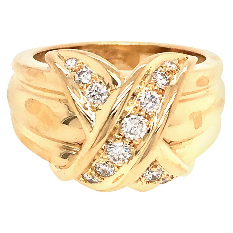 Tiffany and Co. Signature X Diamond Ring For Sale at 1stDibs