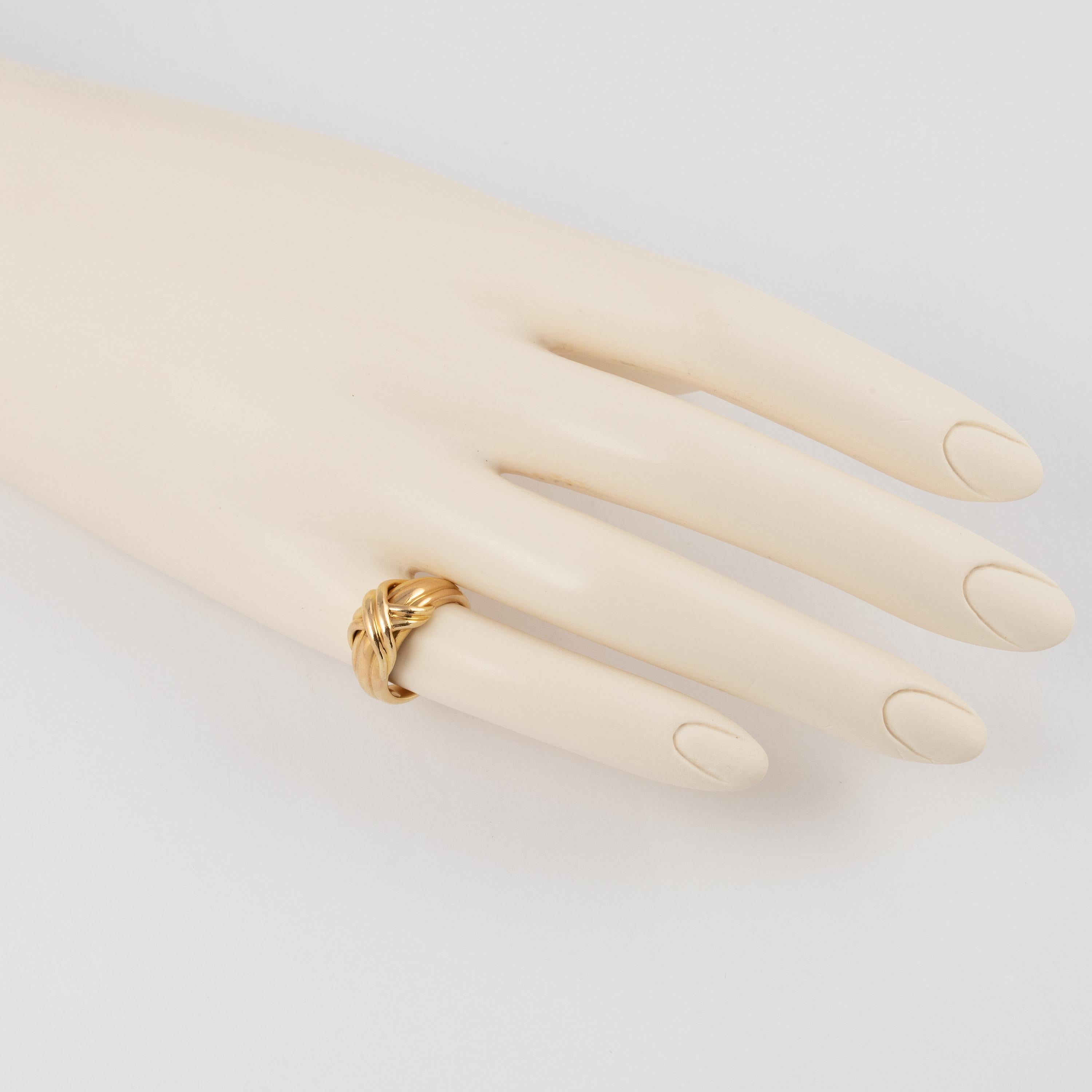 Neoclassical Tiffany & Co. Signature X 18k Gold Ring, 1990