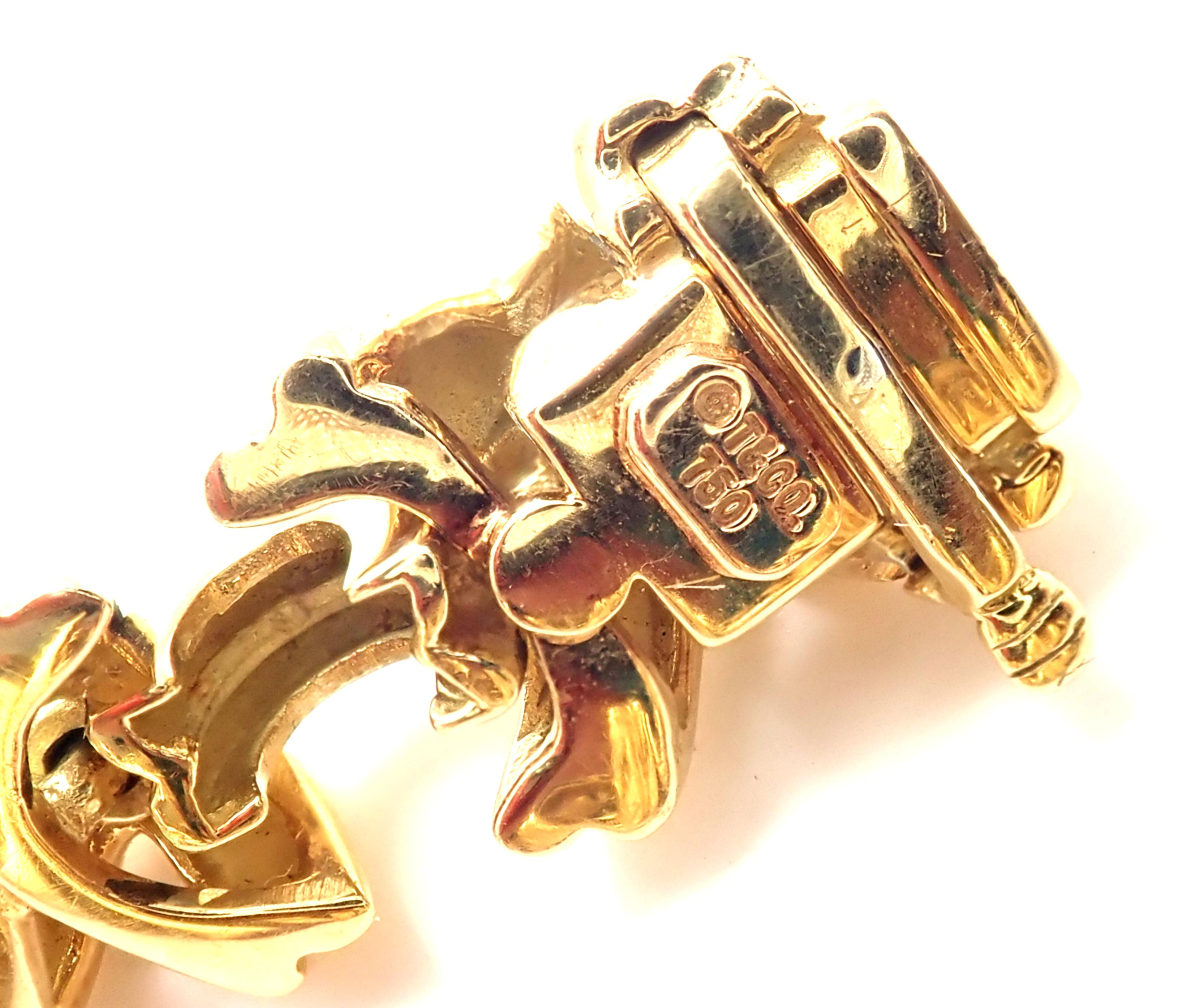 Tiffany & Co. Signature X Link Yellow Gold Bracelet 4
