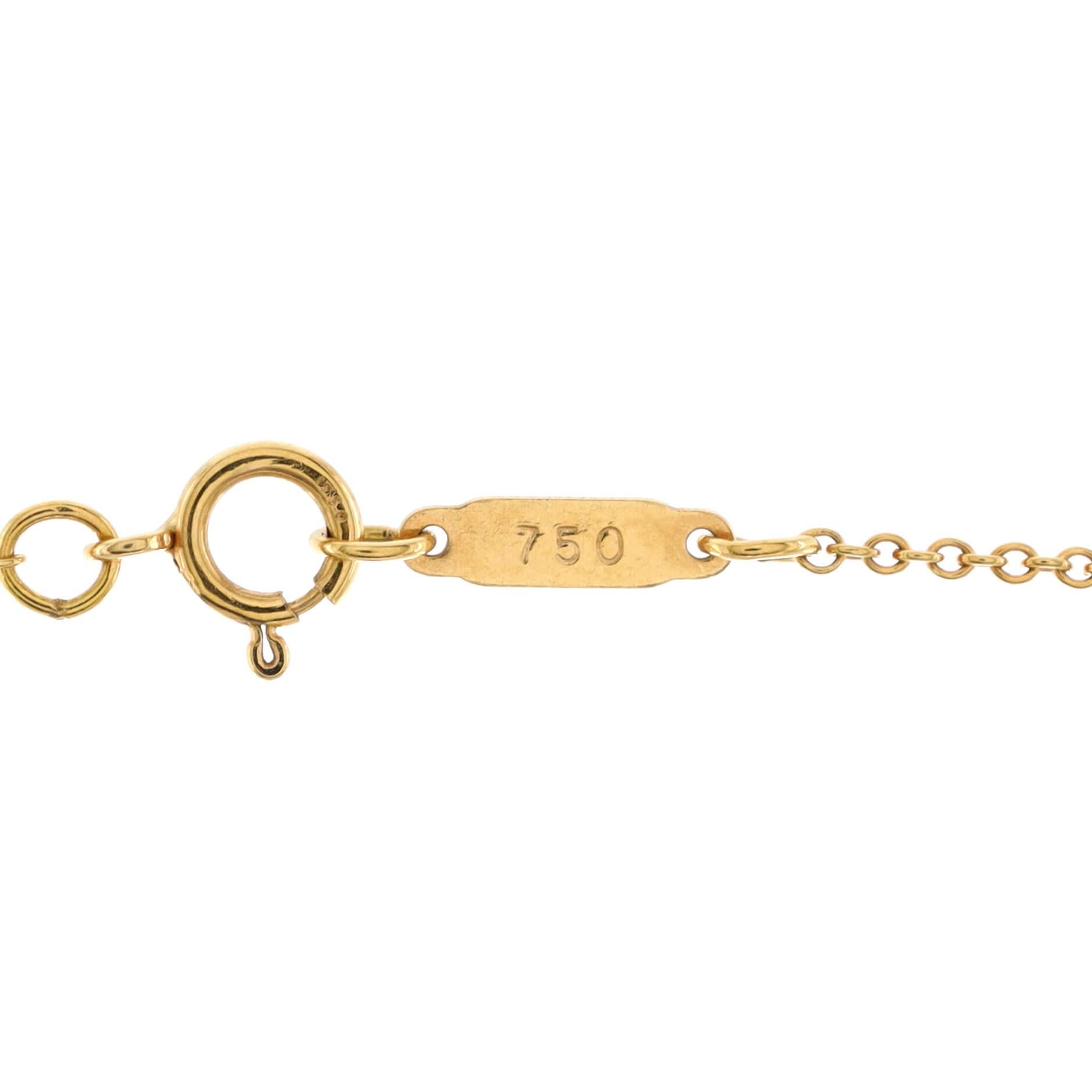 Tiffany & Co. Signatur X Anhänger Halskette 18K Gelbgold mit Diamanten für Damen oder Herren