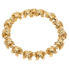 Used Tiffany & Co. 'Signature X' Yellow Gold Bracelet