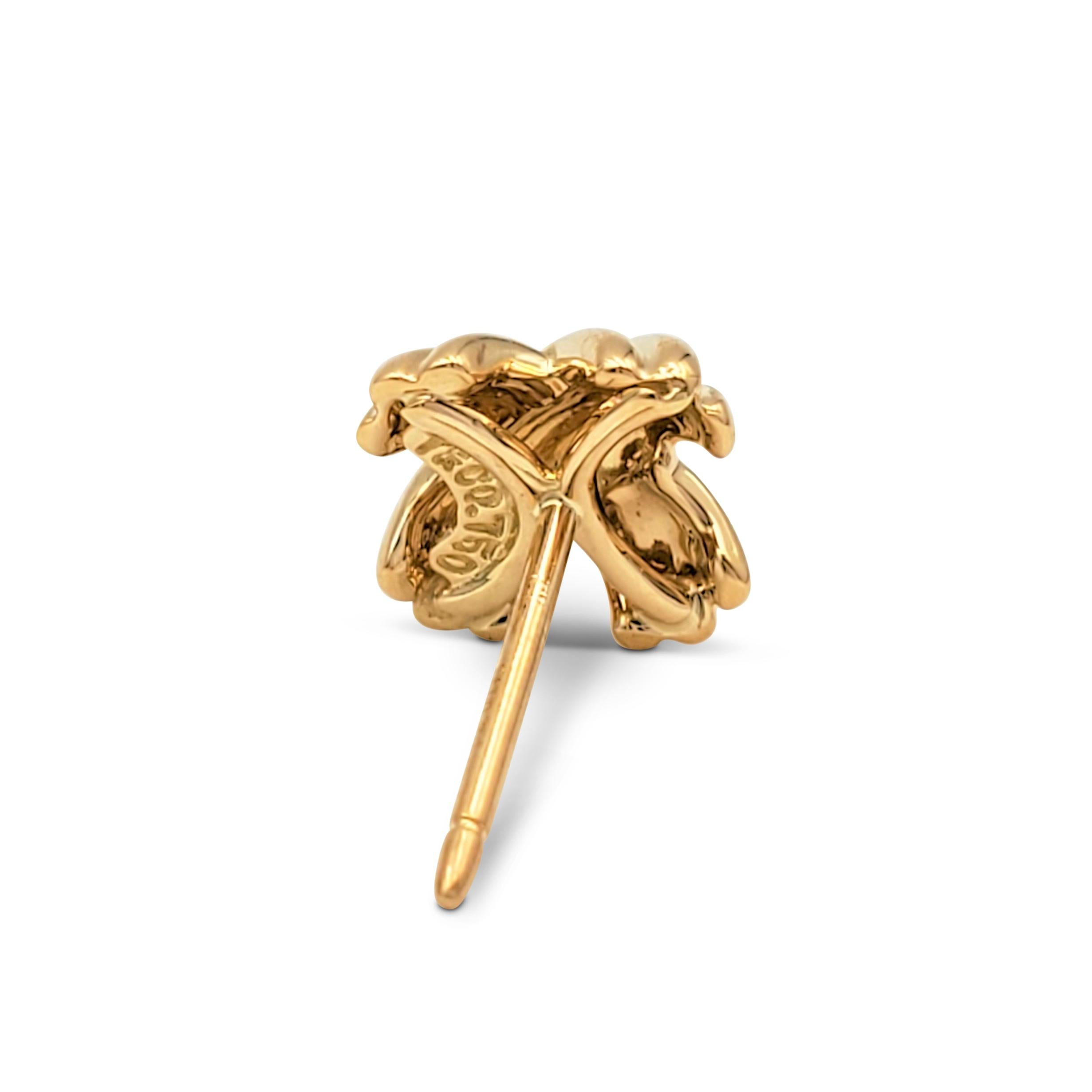Tiffany & Co. 'Signature X' Yellow Gold Earrings In Excellent Condition In New York, NY