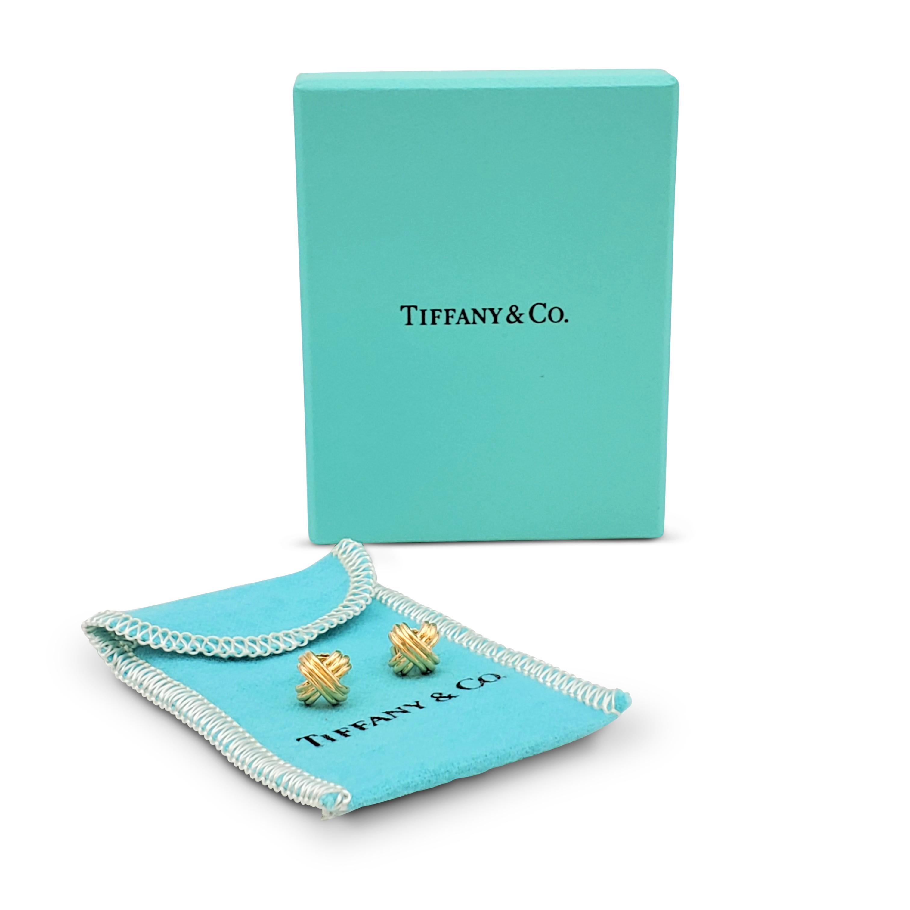 Women's Tiffany & Co. 'Signature X' Yellow Gold Earrings