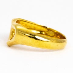 Tiffany & Co. signiert 18 Karat Gold Herz Ring entworfen von Elsa Peretti