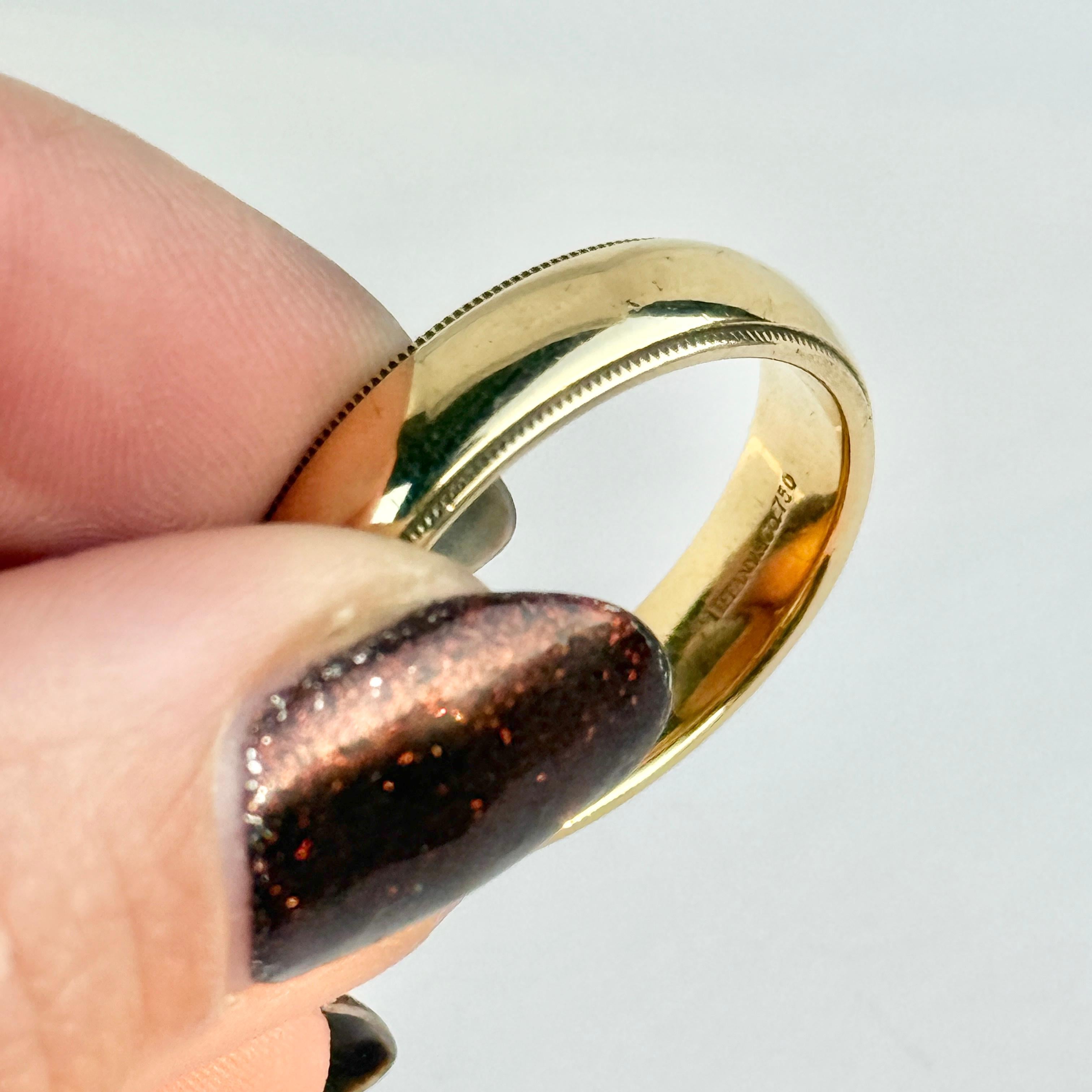 Tiffany & Co. Bandeau signé en or jaune 18 carats à grains multiples Unisexe en vente