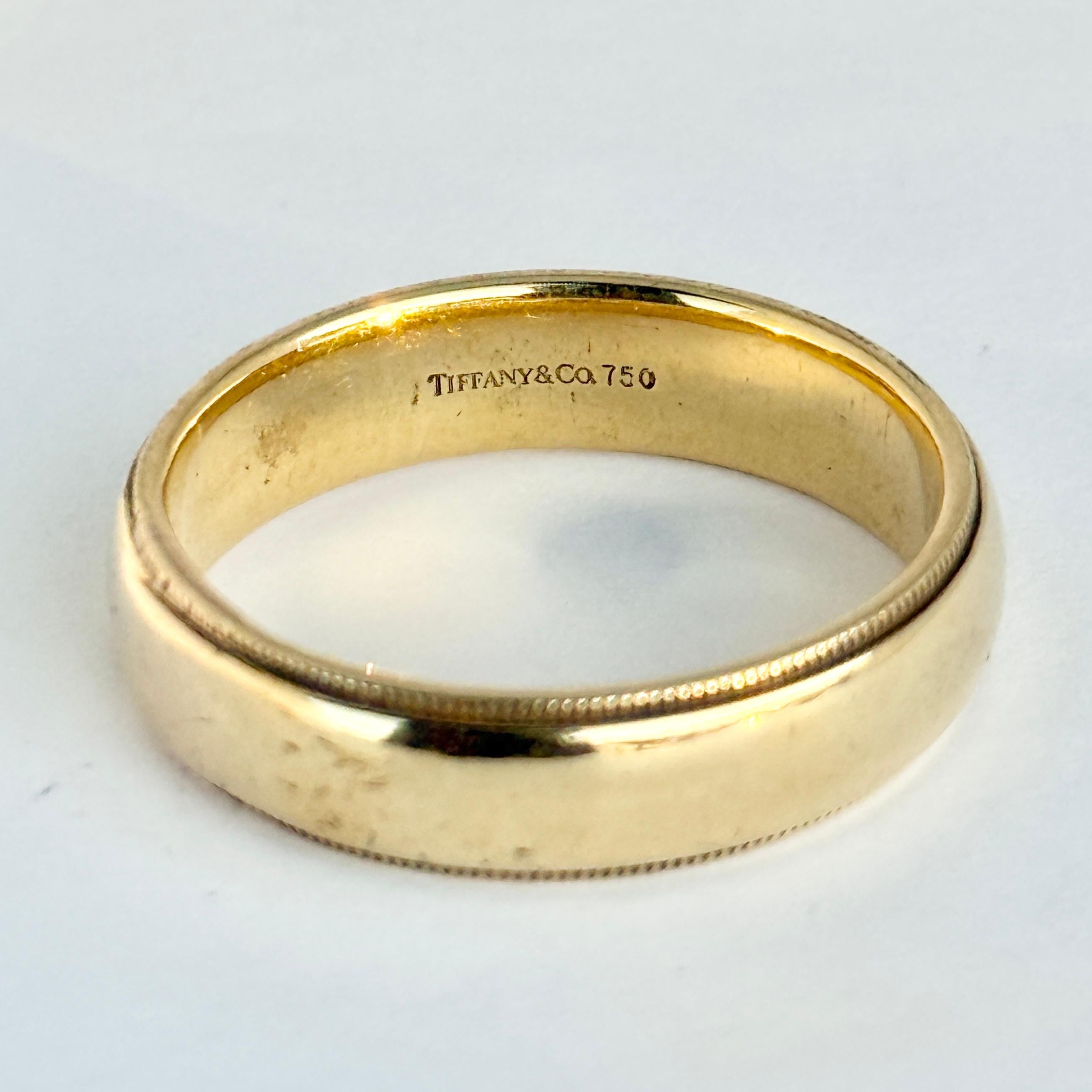 Tiffany & Co. Bandeau signé en or jaune 18 carats à grains multiples en vente 1