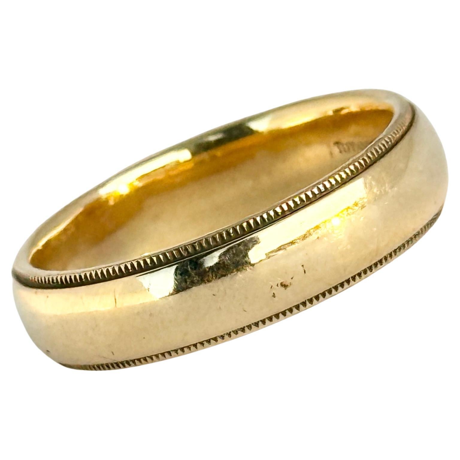 Tiffany & Co. Bandeau signé en or jaune 18 carats à grains multiples en vente