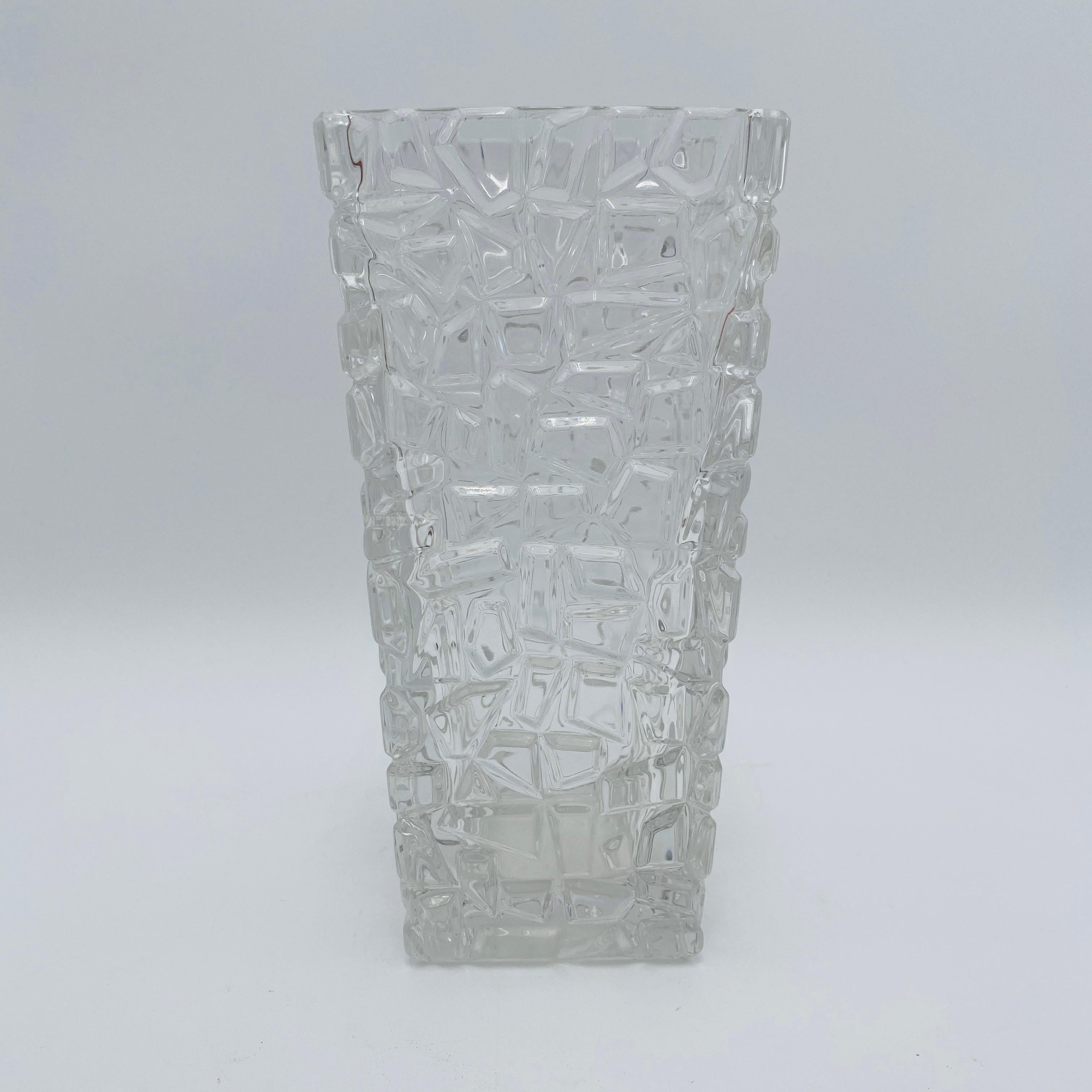 American Tiffany & Co Signed Crystal Vase For Sale