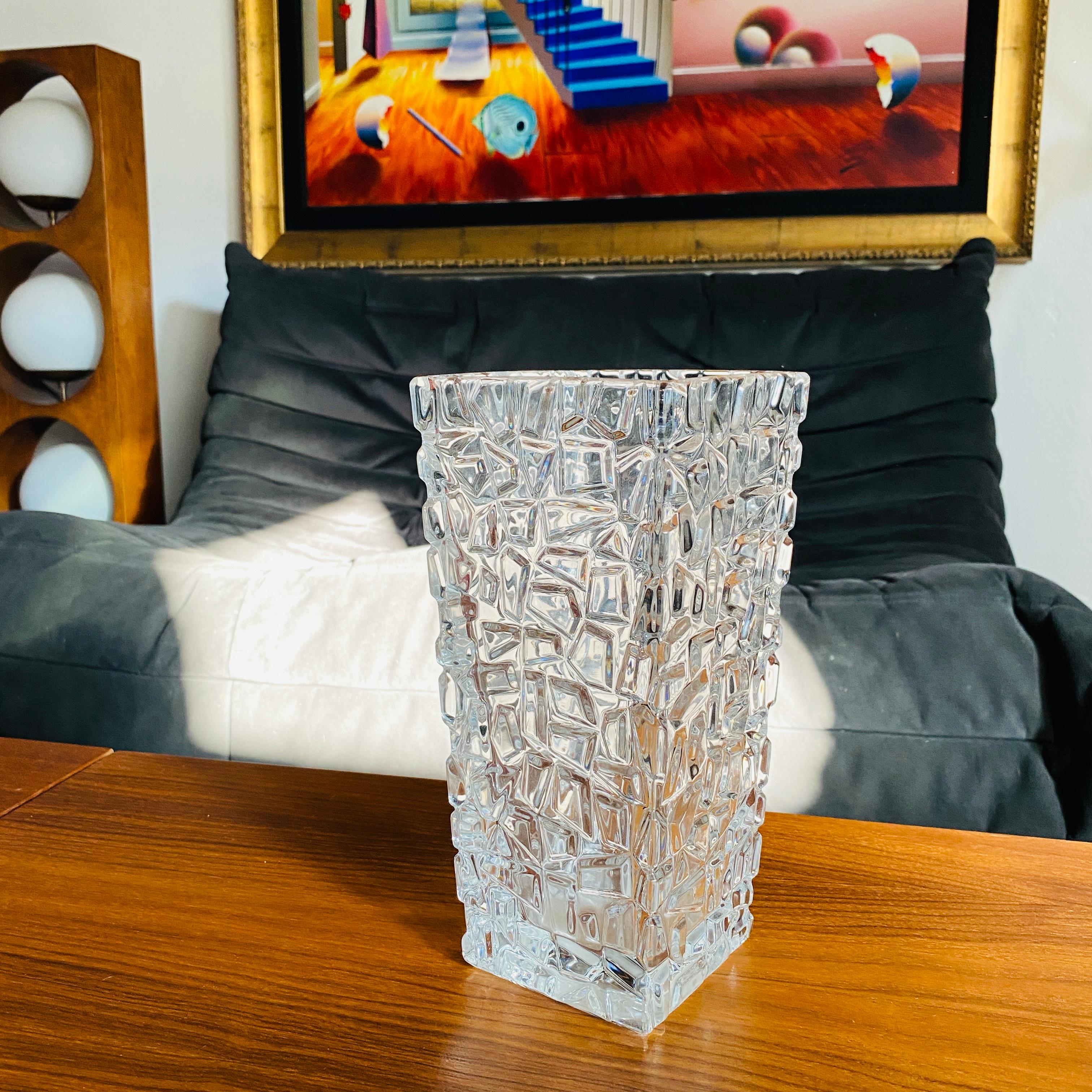 Tiffany & Co Signed Crystal Vase For Sale 1