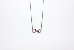 Tiffany & Co. Signed Enchant Scroll Cuff Ruby and Diamond Pendant Necklace