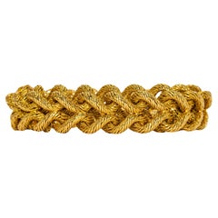 Tiffany & Co. Signiertes Vintage 18K Gelbgold Texturierte Link-Armband