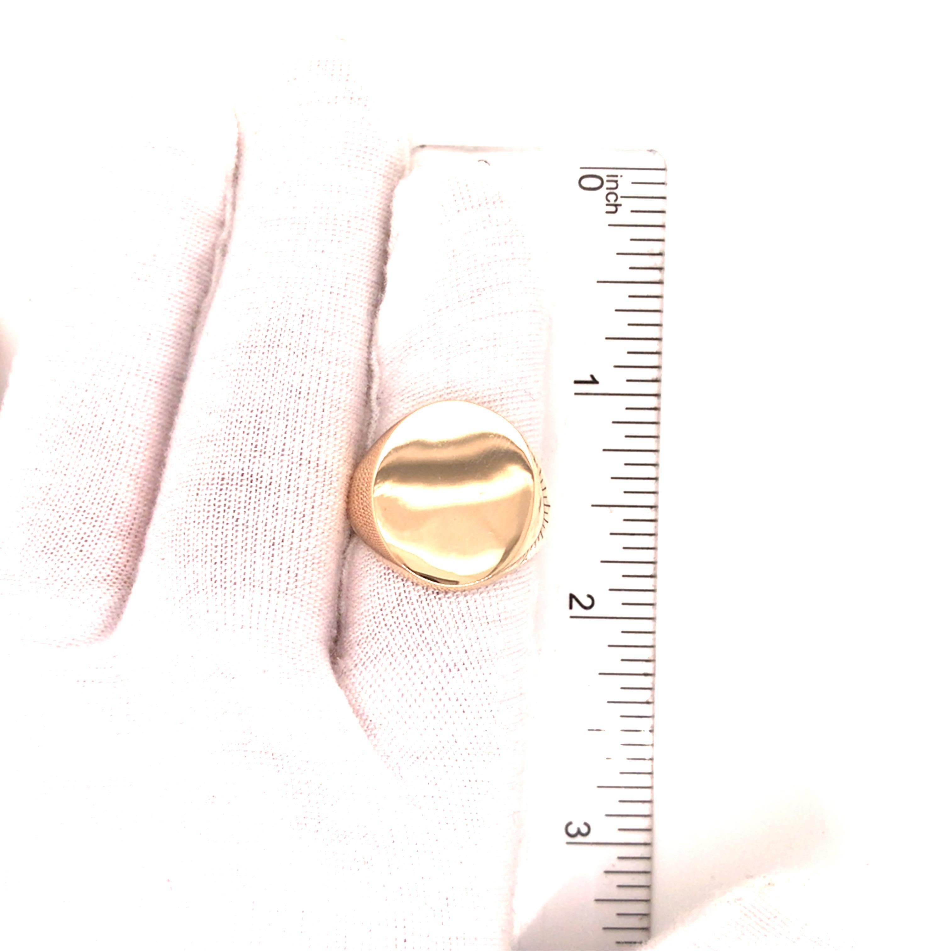 Women's or Men's Tiffany & Co. Signet Ring in 18K Yellow Gold