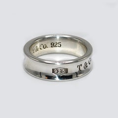 Tiffany & Co Silver 1837 Band, with Box