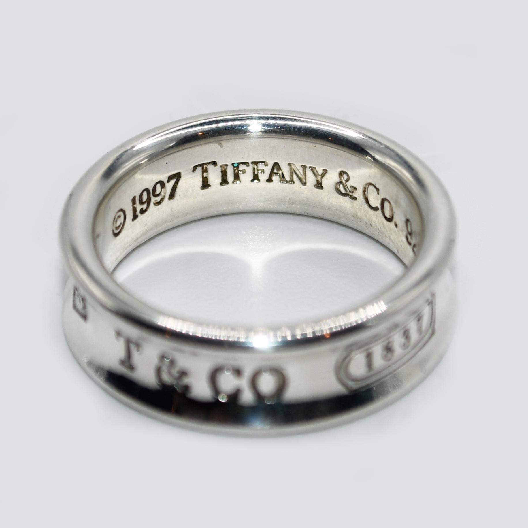 Anneau en argent 1837 de Tiffany & Co, avec boîte en vente 1