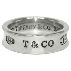 Tiffany & Co Silver 1837 Band, with Box