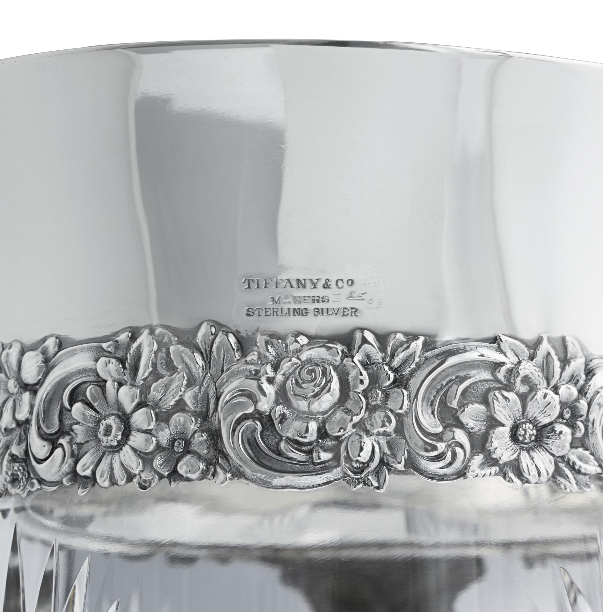 Tiffany & Co. Krug aus Silber und geschliffenem Glas im Zustand „Hervorragend“ im Angebot in New Orleans, LA