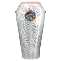Tiffany & Co. Silver and Favrile Glass Vase
