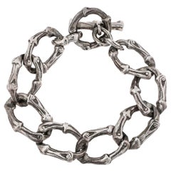 Tiffany & Co. Silver Bamboo Link Toggle Bracelet