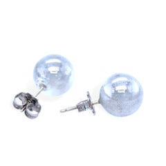 Tiffany & Co. Silver Bead Ball Stud Earrings 10mm 4.69g