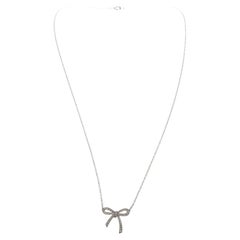 Tiffany & Co. Silver Bow Pendant Necklace