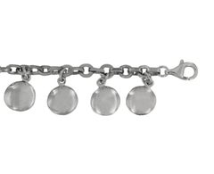 Tiffany & Co. Silver Dangling Round Discs Charm Bracelet