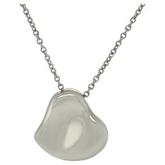 Tiffany & Co. Silver Elsa Peretti Full Heart Pendant Necklace 4.22g