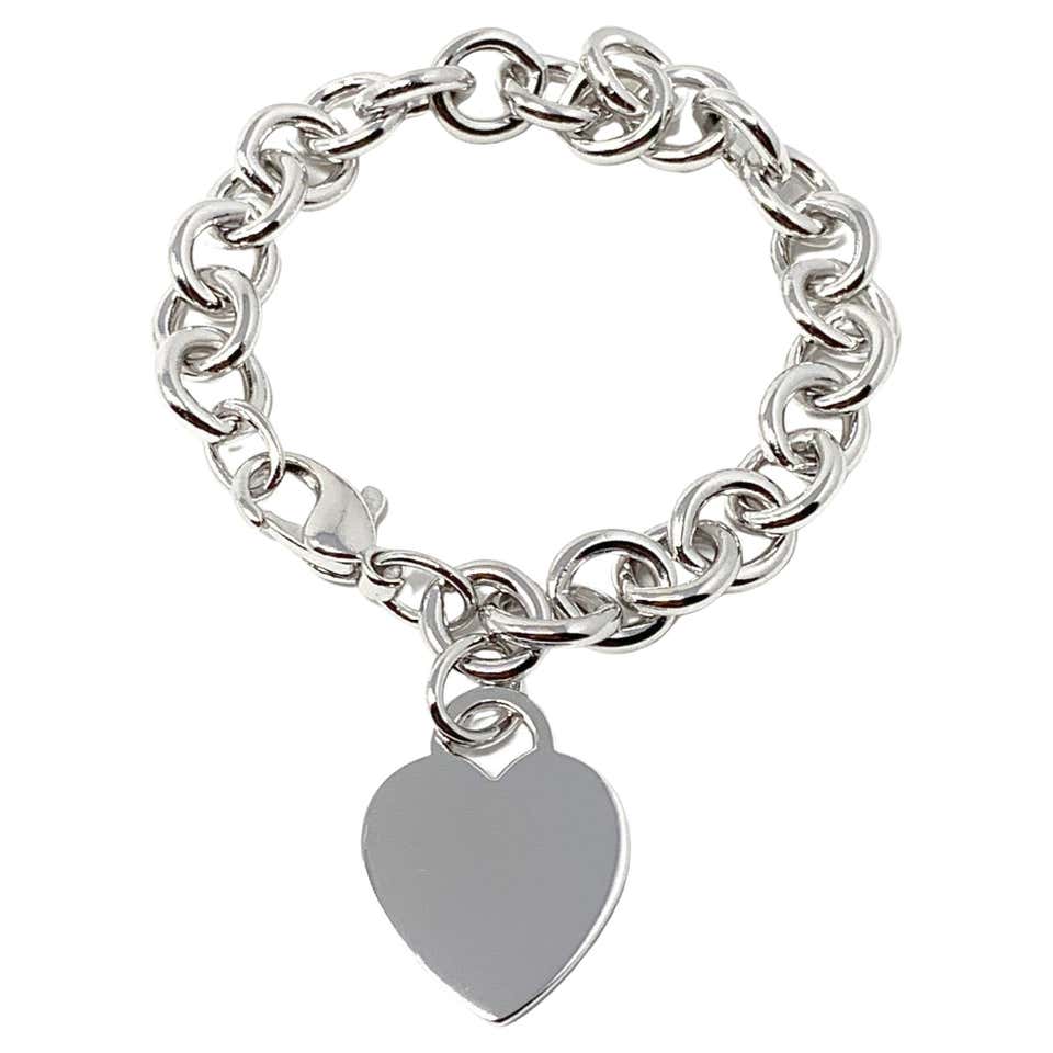 Tiffany and Co. Diamond Platinum Heart Bracelet at 1stDibs | heart ...