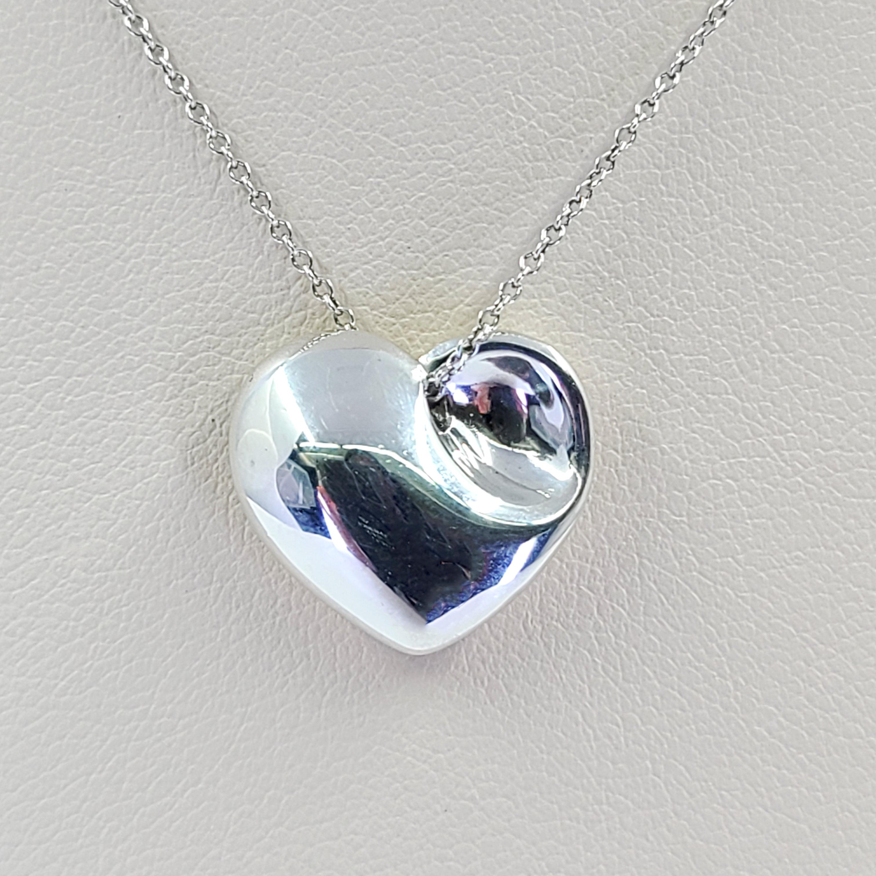 tiffany and co silver heart necklace