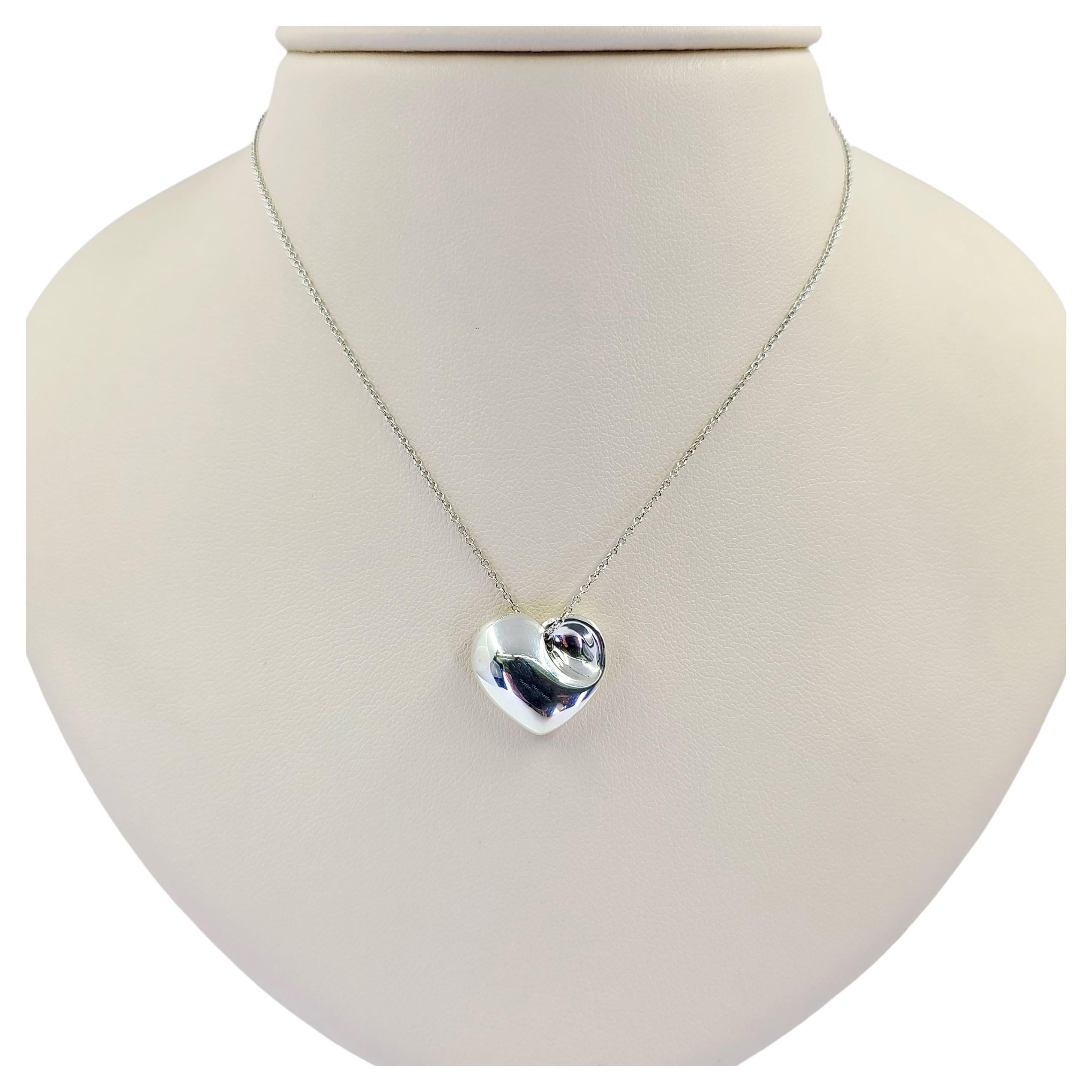 Tiffany & Co. Silberne Herz-Halskette im Angebot
