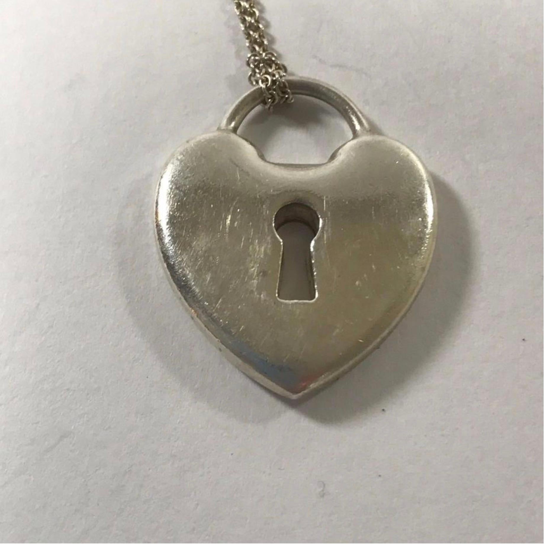 tiffany heart padlock charm