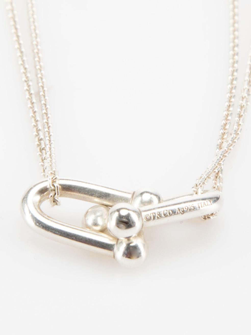 CONDITION is Very good. Hardly any visible wear to necklace is evident however polishing may be required in order to restore surface lustre on this used Tiffany & Co. designer resale item.
 
Details
Silver
Metal
Necklace
Interlocking charm
Clasp