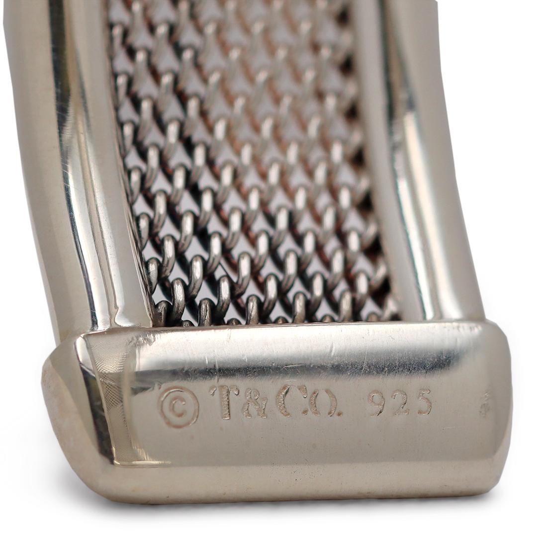 Women's or Men's Tiffany & Co. Silver Mesh Cuff Bracelet