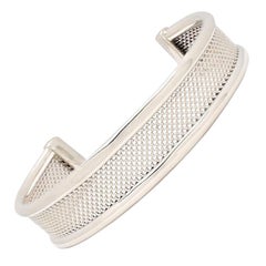 Tiffany & Co. Silber Mesh Manschettenarmband